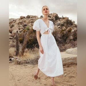 Cleobella Leanna Ankle Dress in White